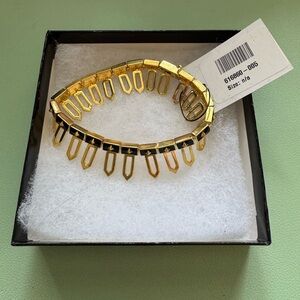 nOir Jewelry Gold and Black Spike Link Bracelet